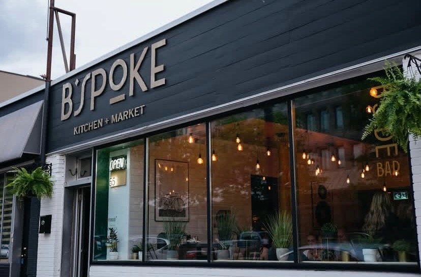 Front entrance of B’Spoke Kitchen + Market in Barrie